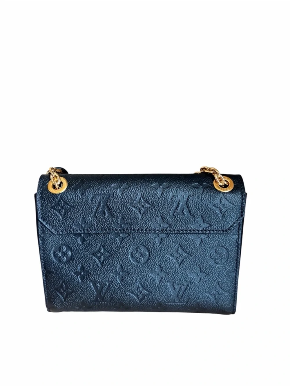 Louis Vuitton Vavin BB Empriente black leather logo bag 2 way strap